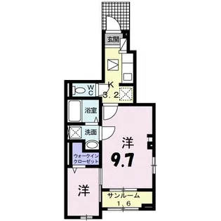 マリンハイツ【1階】の間取り