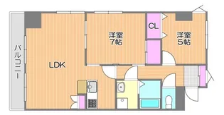 メゾフォルテ豊成【3階】の間取り