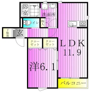 ル・リアン(Le lien)【2階】の間取り