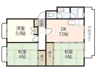 第2仁井田マンション【2階】の間取り