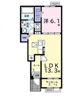 カナサティーラ【1階】の間取り