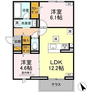 フェリスタ【2階】の間取り