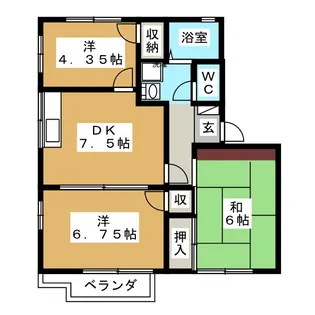 フレグランスJA C棟【2階】の間取り