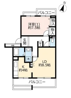 URつくば松代四丁目第二【4階】の間取り