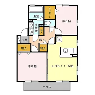 リビングタウン大和南D【1階】の間取り