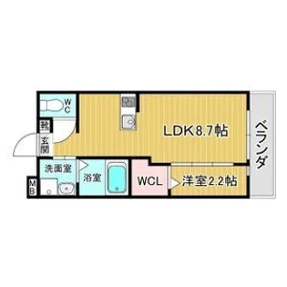 リアコート枚方御殿山SOUTH【1階】の間取り