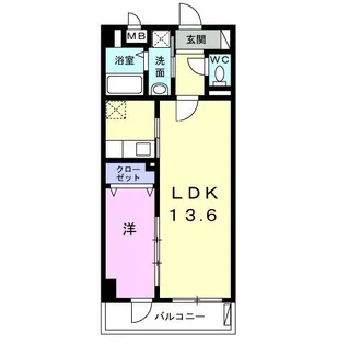 シャン・ド・フルールIII【1階】の間取り