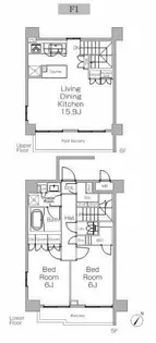 東京都世田谷区太子堂1【マンション】の間取り