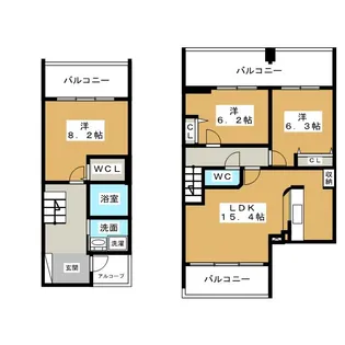 メゾネットミユキ【1階】の間取り