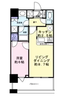 クレストタワー品川シーサイド【6階】の間取り