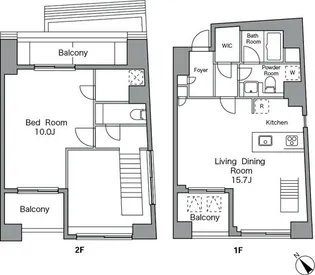 レジディア恵比寿南【4階】の間取り