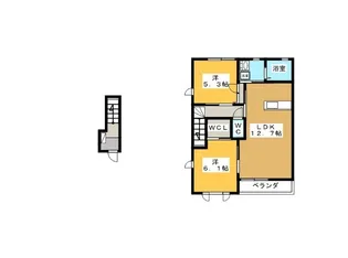 ヴィルブランシェB棟【2階】の間取り