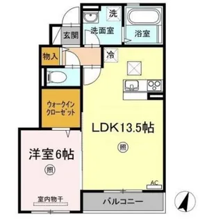 レゾナンツ B棟【1階】の間取り