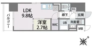 ラクラス博多II【2階】の間取り