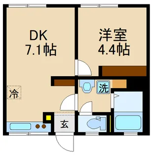 シティハイムくぬぎやま【1階】の間取り