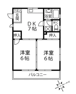 カルチェ佐川【3階】の間取り