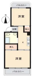 大洋江原マンション【4階】の間取り