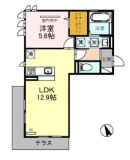 メゾンシュシュB棟【3階】の間取り