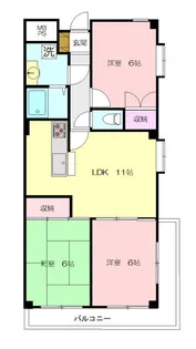 グリーンヒル藤が丘G【3階】の間取り