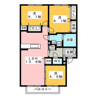 ウィルモアIV【2階】の間取り