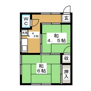 鈴木荘【1階】の間取り