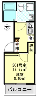 プルミア梅島【3階】の間取り