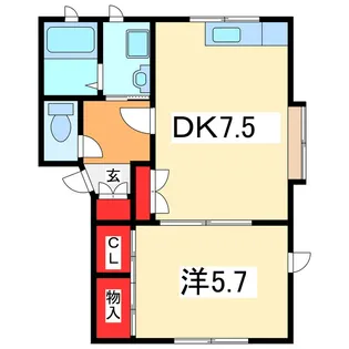 メゾン渚【1階】の間取り