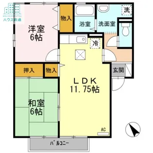 ロイヤルガーデン三城B【1階】の間取り