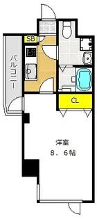 アリビオ長柄【6階】の間取り