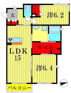 フルール ド フェリシテ【3階】の間取り