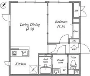 LIVART SEASON幡ヶ谷【3階】の間取り