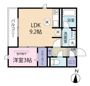 セレスティア本荘中ノ町【1階】の間取り