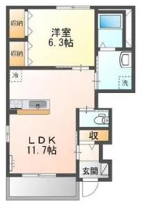 グリーンベル【1階】の間取り