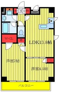 エスティメゾン赤羽【7階】の間取り