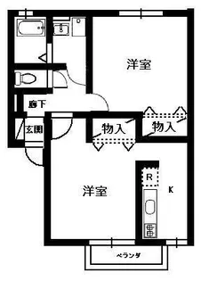 カサブランカ【2階】の間取り