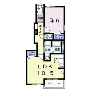 クレアコート III【1階】の間取り