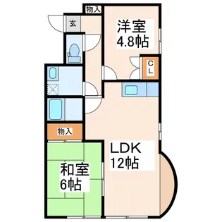 リブレ本荘【4階】の間取り