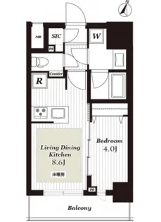 シティインデックス神田【12階】の間取り