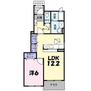 フラワーヒルズA【1階】の間取り