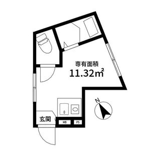 アルティローサ芝浦【5階】の間取り