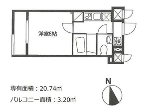 ヴィヴァンK.Y【6階】の間取り