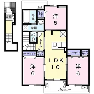 エステブリッサ青谷【2階】の間取り