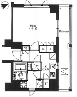 エスティメゾン中野【6階】の間取り