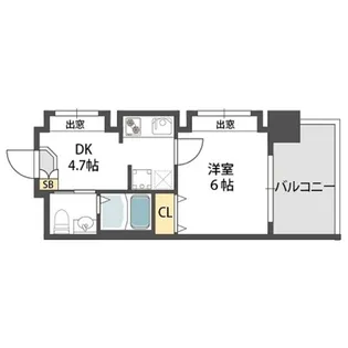 コンチネンタル東小橋【7階】の間取り