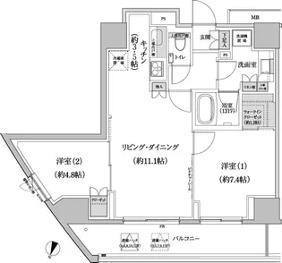 パークハビオ渋谷本町レジデンス【5階】の間取り