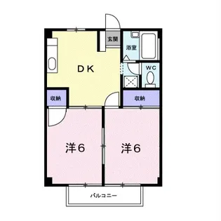ハイツ粟野【2階】の間取り
