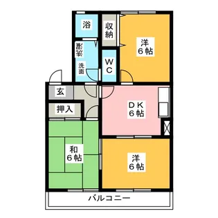 メゾングランシャリオ【1階】の間取り