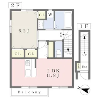 ヴェルデ青山A棟【2階】の間取り