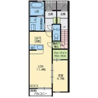 クローバーII【1階】の間取り