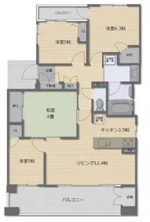 ヴェルパーク大手町アライブ【4階】の間取り